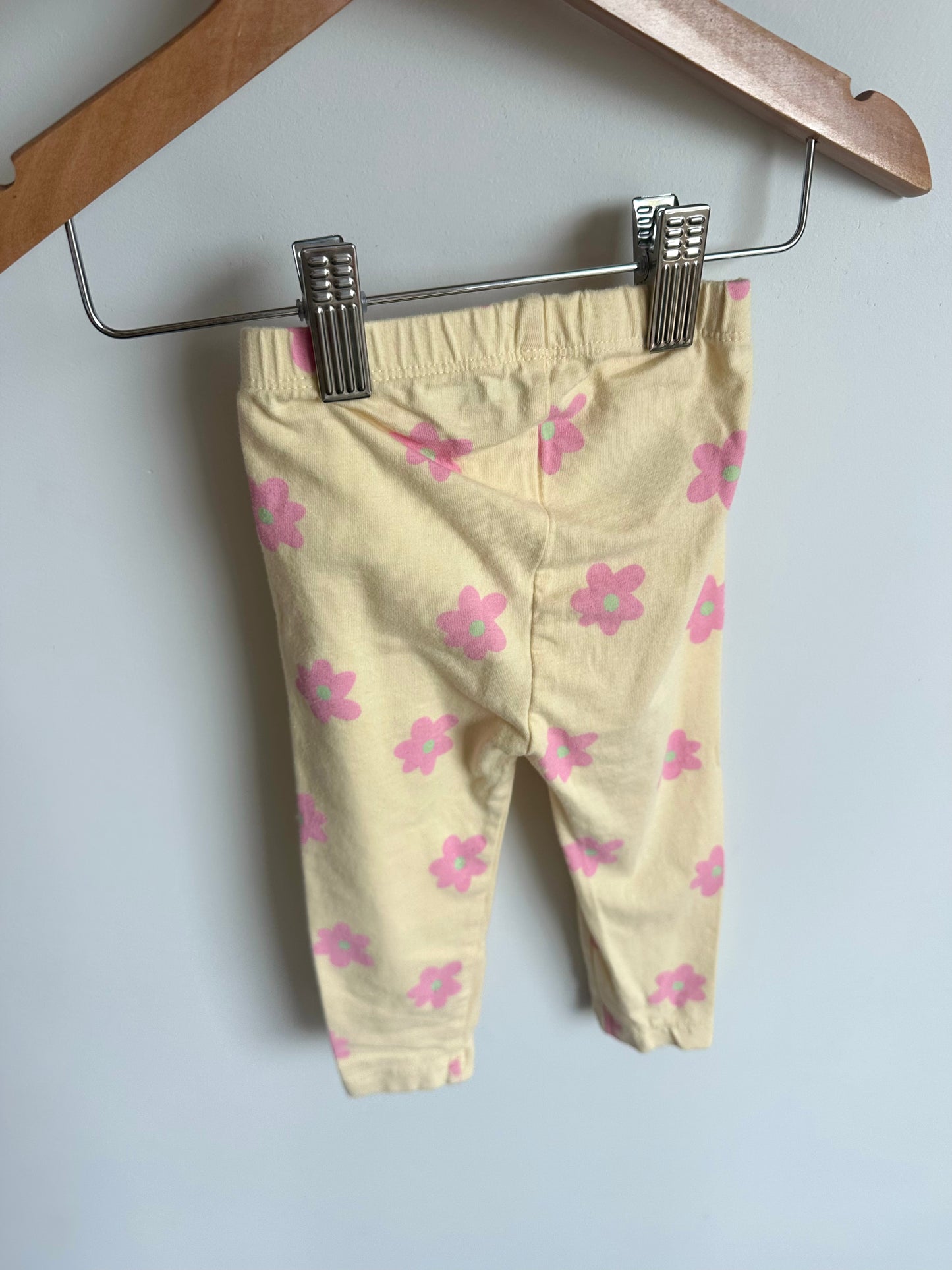 Yellow Pants with Pink Flowers / 18-24m