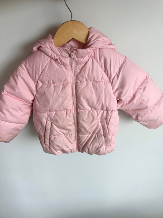 Pink Puffer Hood Jacket (PLAY) / 18-24m