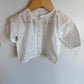 Threadwork White Embroidery Top with Front Buttons / 3-6m?