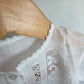 Threadwork White Embroidery Top with Front Buttons / 3-6m?