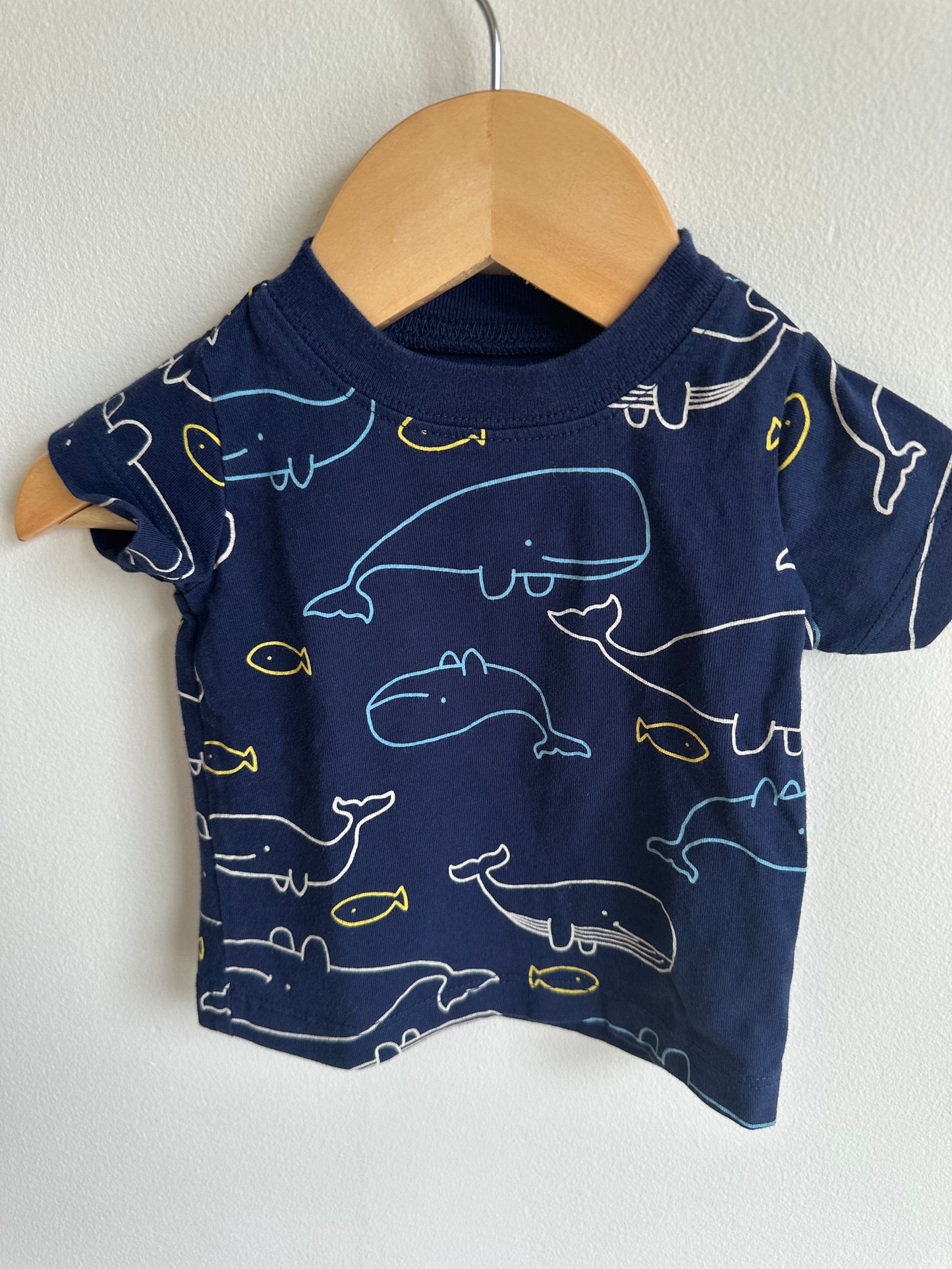 Navy Whale T-shirt / 3m