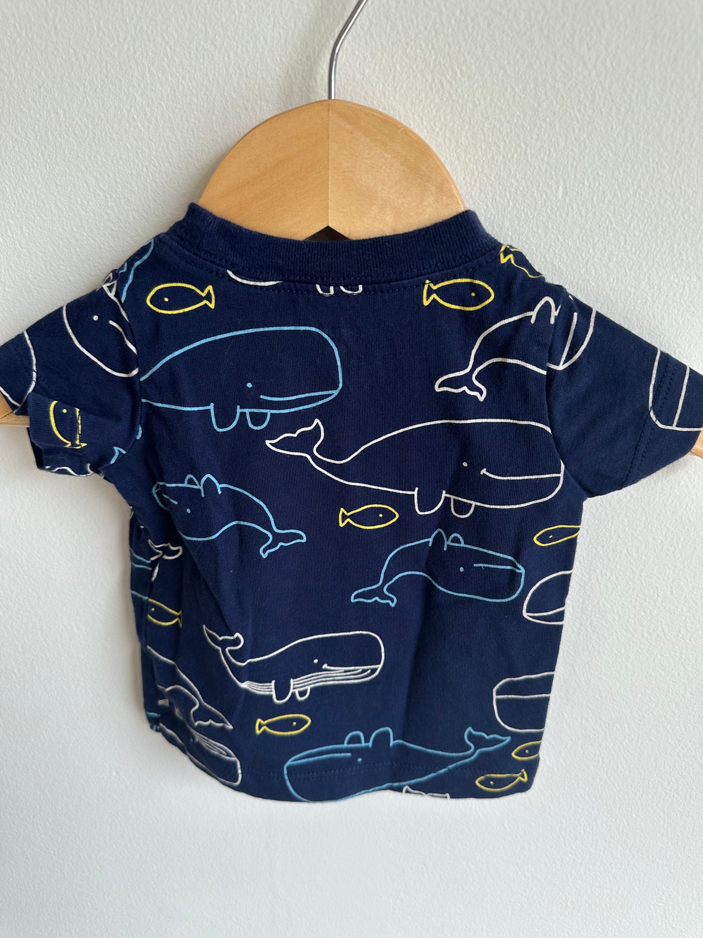 Navy Whale T-shirt / 3m