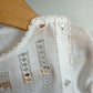 Threadwork White Embroidery Top with Side Buttons / 3-6m?
