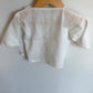 Threadwork White Embroidery Top with Side Buttons / 3-6m?