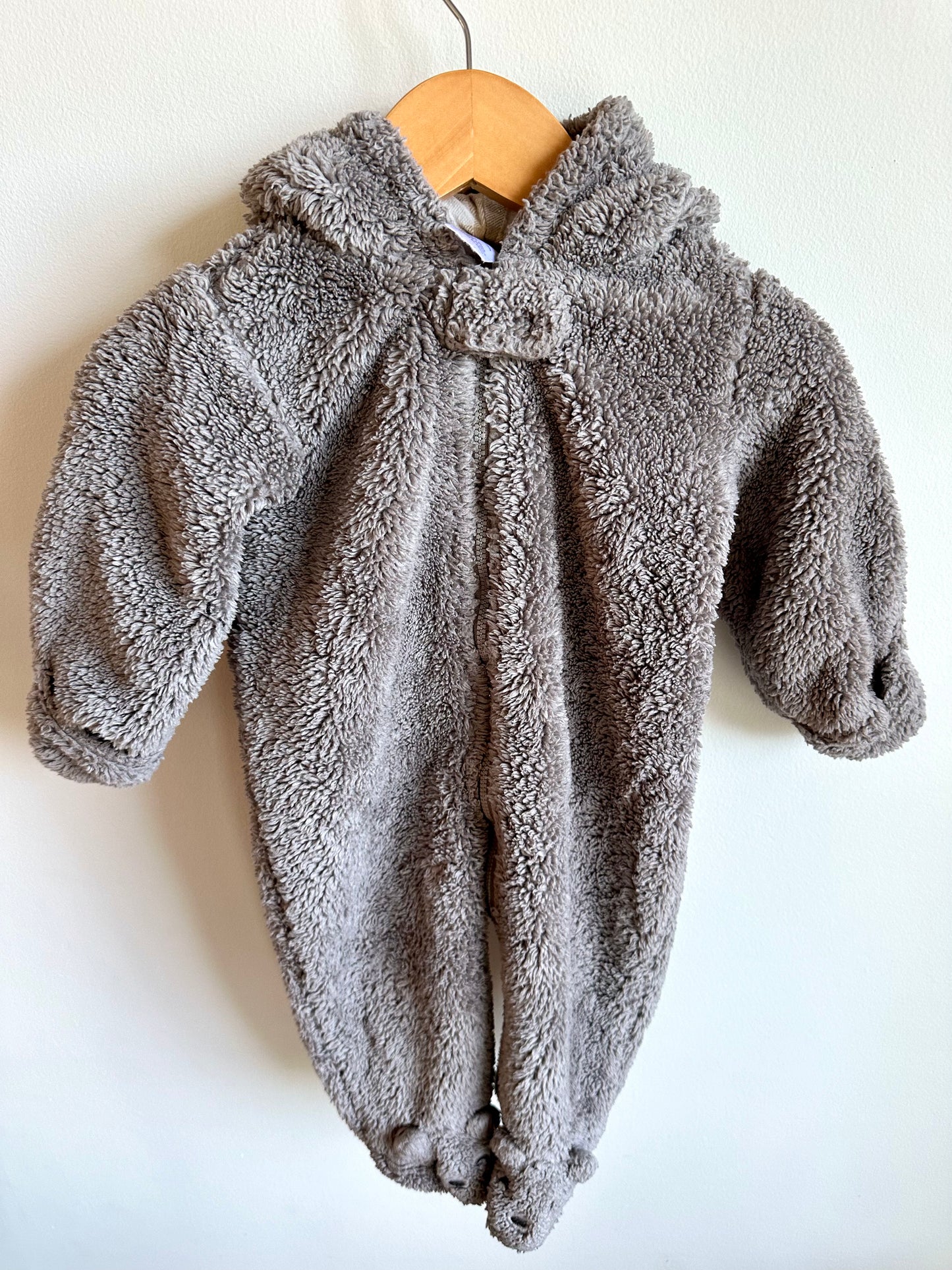 Grey Bear Ears Bunting Suit / 9m