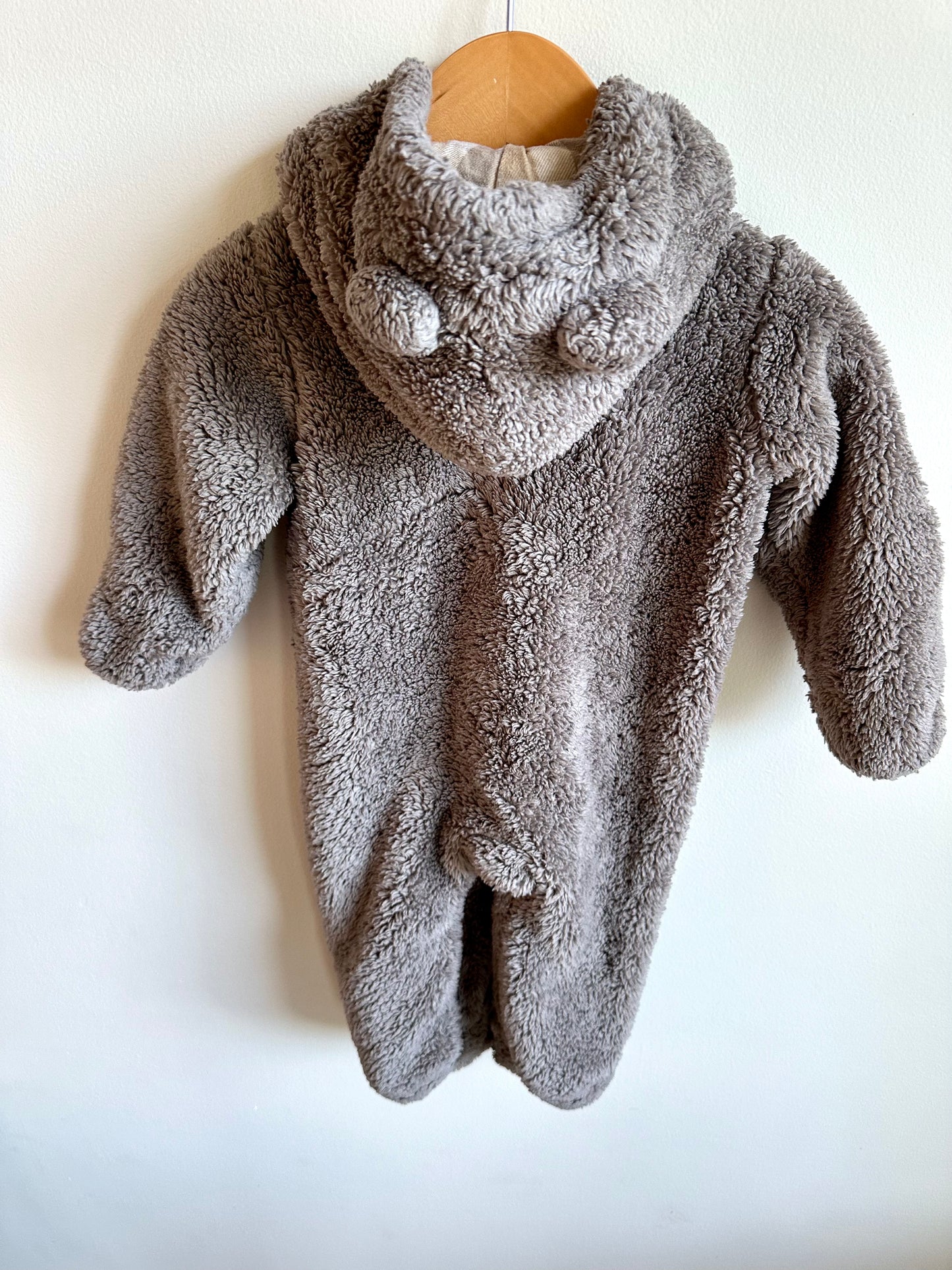 Grey Bear Ears Bunting Suit / 9m