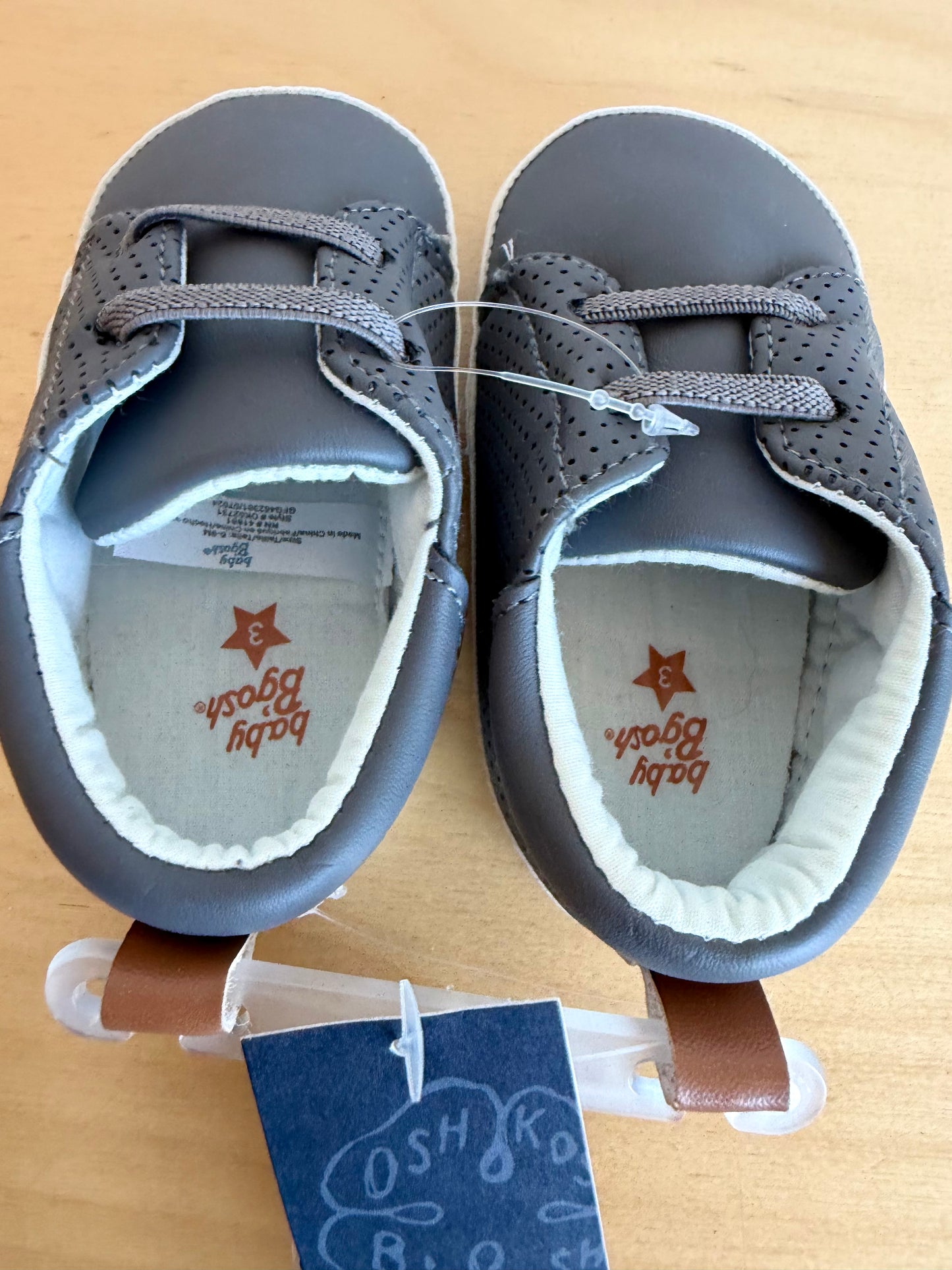 Grey Soft Sole Shoes (With tags) / Size 3 Toddler