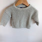 Mint and White Knit Sweater / 6-9m