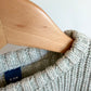 Mint and White Knit Sweater / 6-9m