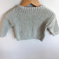 Mint and White Knit Sweater / 6-9m