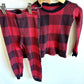 Red Black Checkered Pj Set / 3T