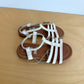 White Braided Strap Sandals  / Size 6 toddler