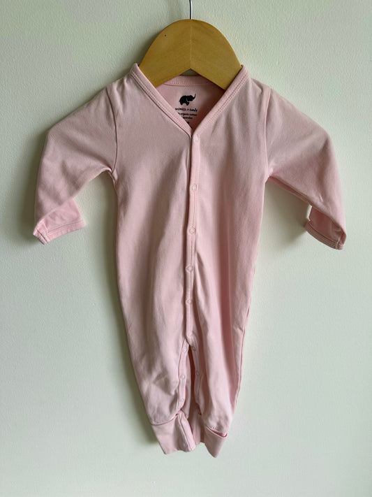 Pink Organic Cotton Sleeper / 3-6m