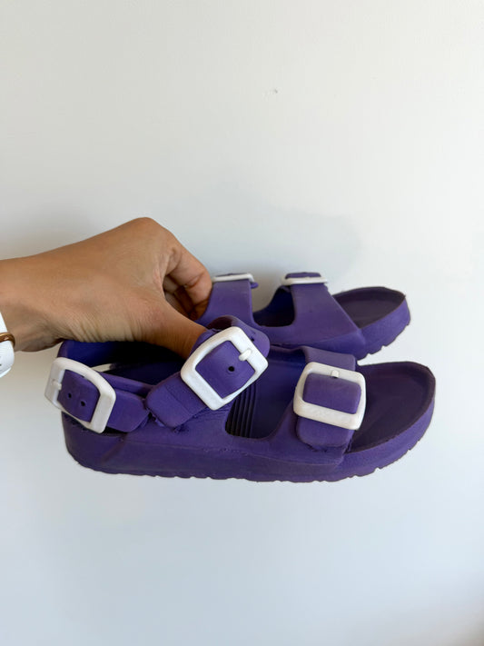 Purple Strap Sandals / Size 12 Little Kid