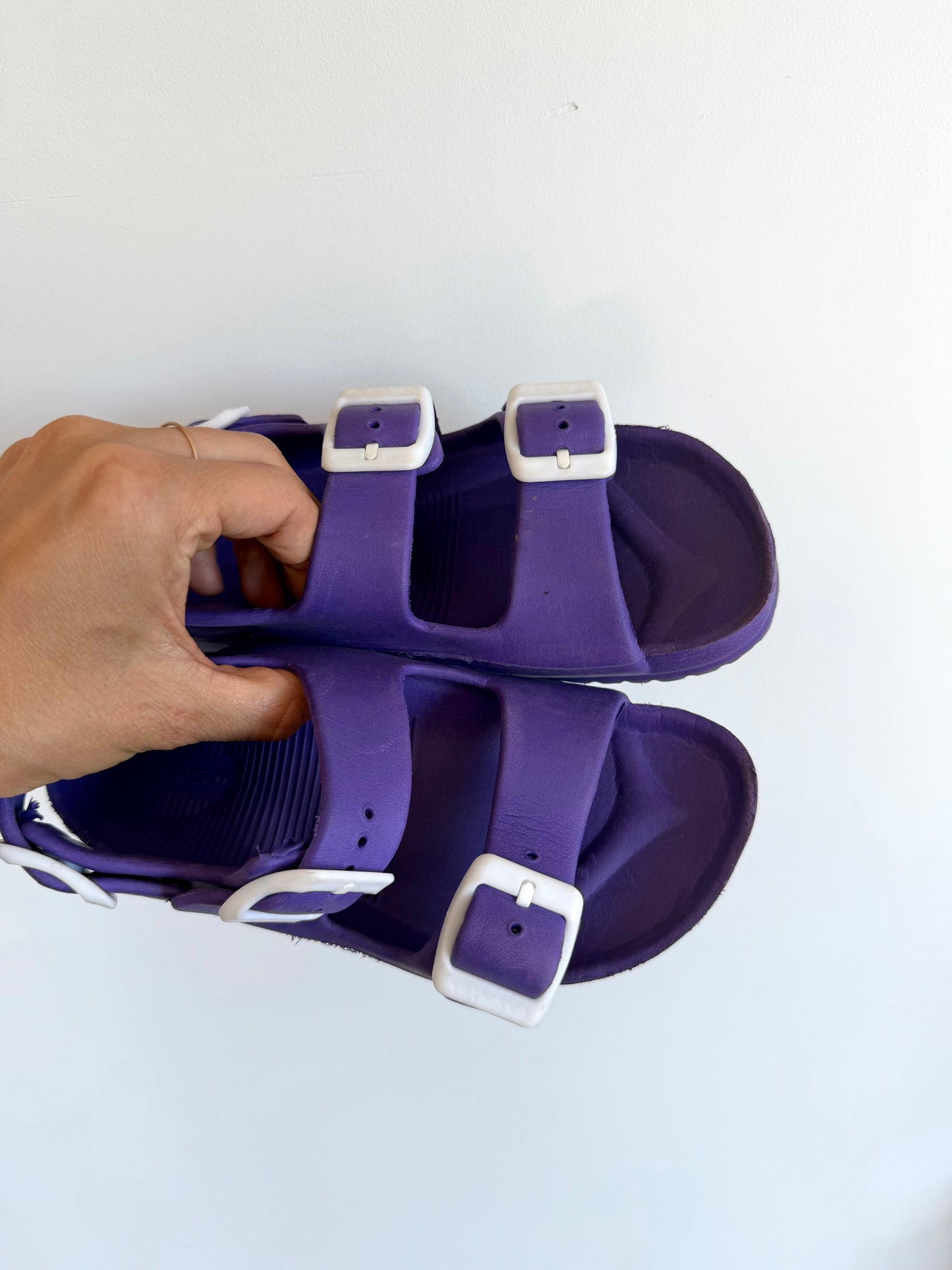 Purple Strap Sandals / Size 12 Little Kid