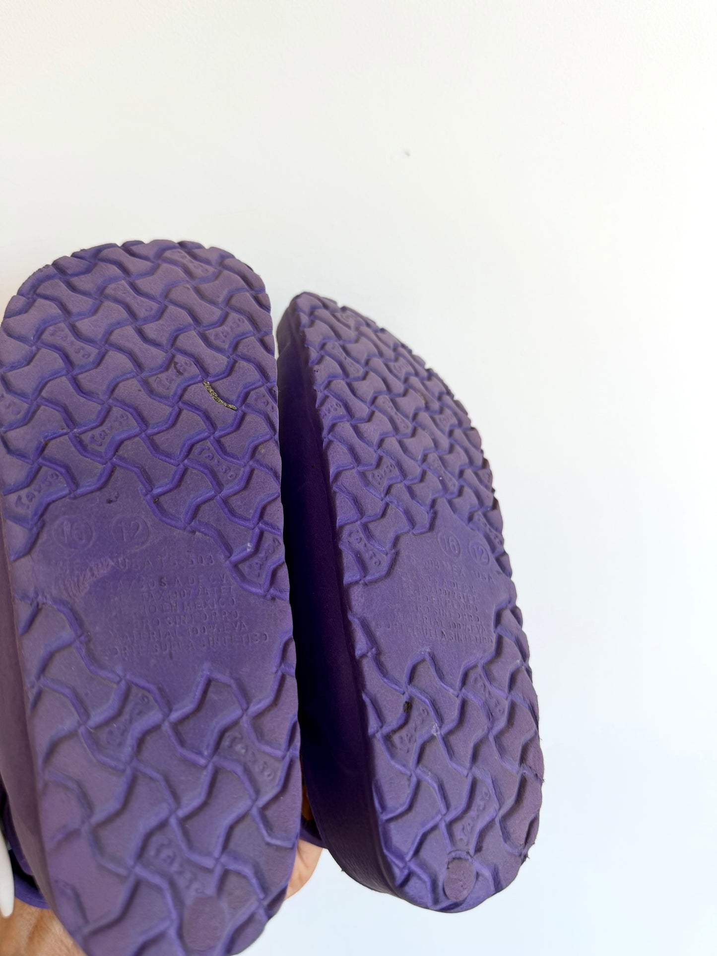 Purple Strap Sandals / Size 12 Little Kid