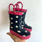 Polka Dot Rain Boots / Size 4 Toddler