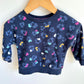 Navy Animal Print Sweater / 6-12m