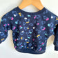 Navy Animal Print Sweater / 6-12m