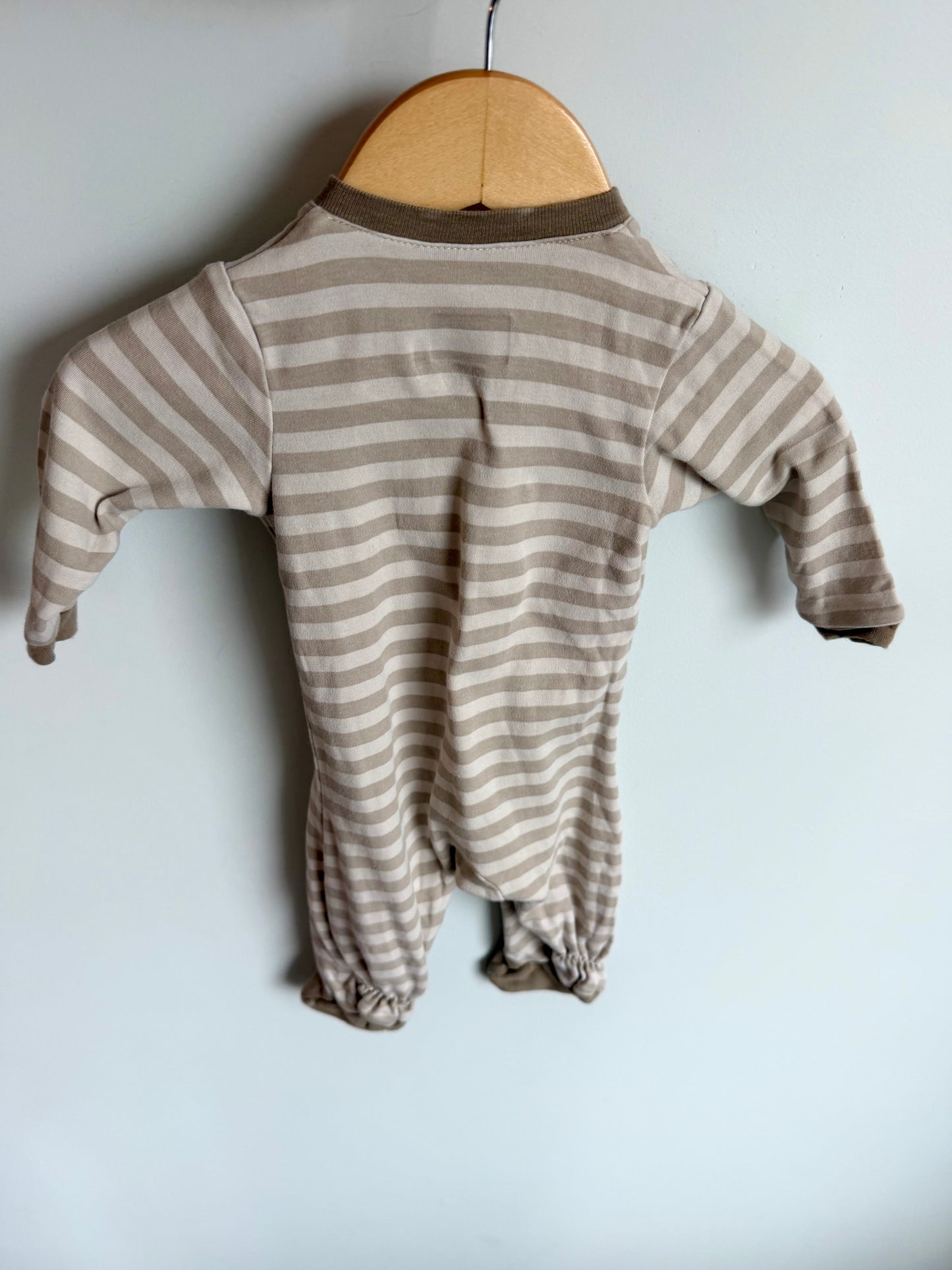 Bear Footed Stripe Sleeper / 3m