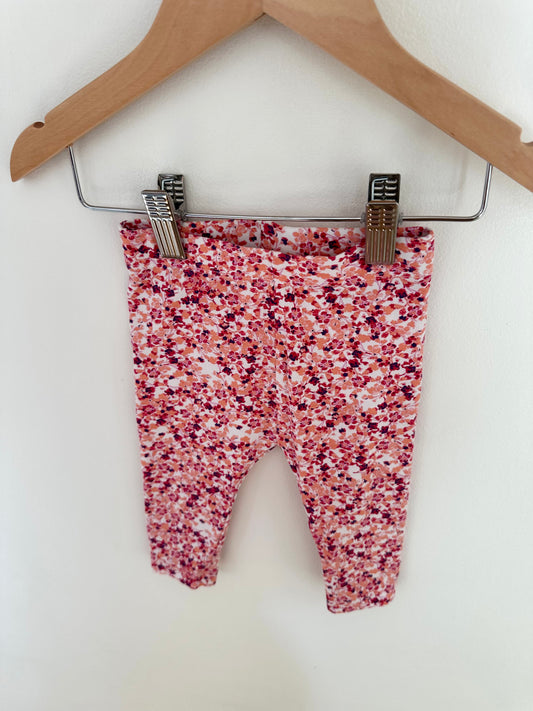 Pink Floral Pants / 3-6m