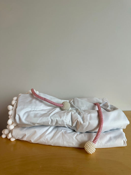 White Black Out Curtains (No Shipping)