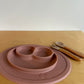 Heather Silicone Plate with Spoons + Fork (No Shipping)