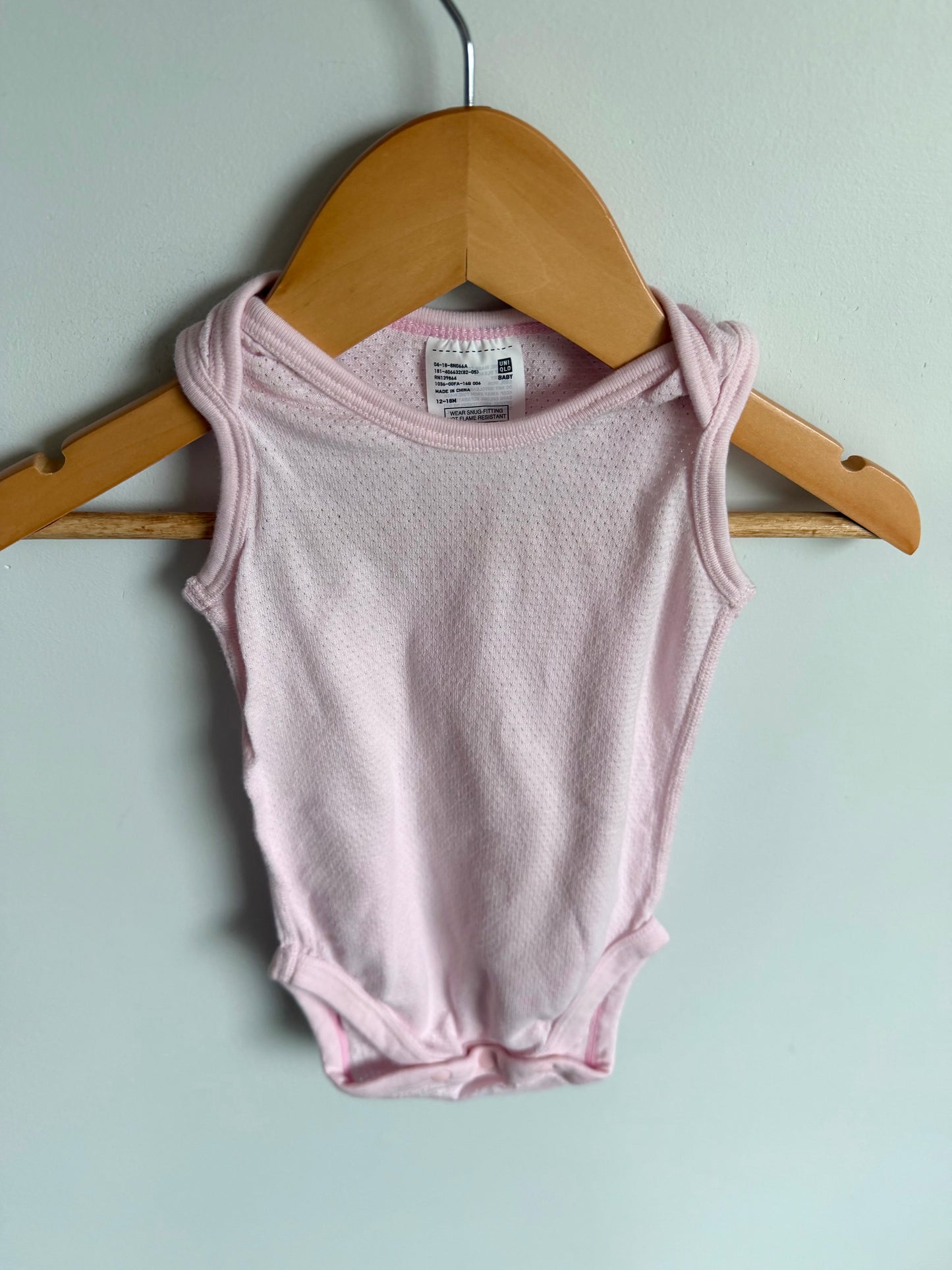 Breathable Pink Tank Bodysuit / 12-18m