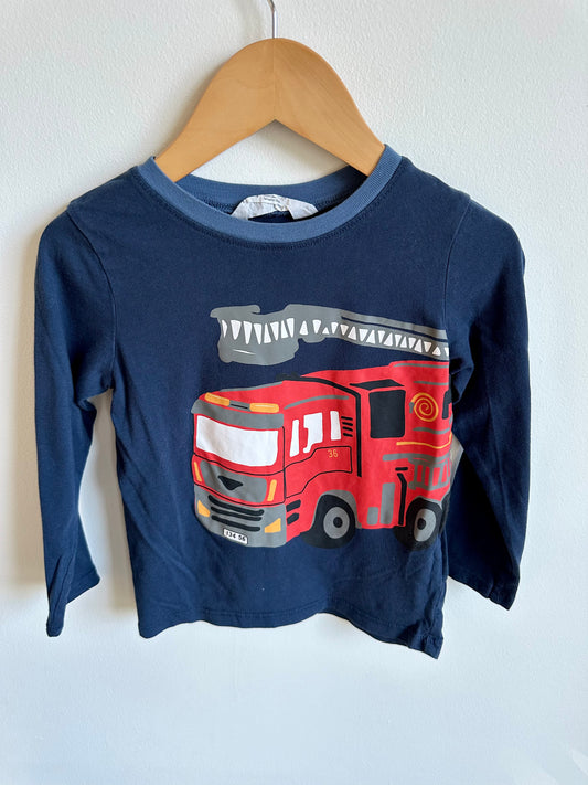 Firetruck Long Sleeve Top / 2-4T