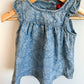 Chambray Patterned Dress / 12-18m