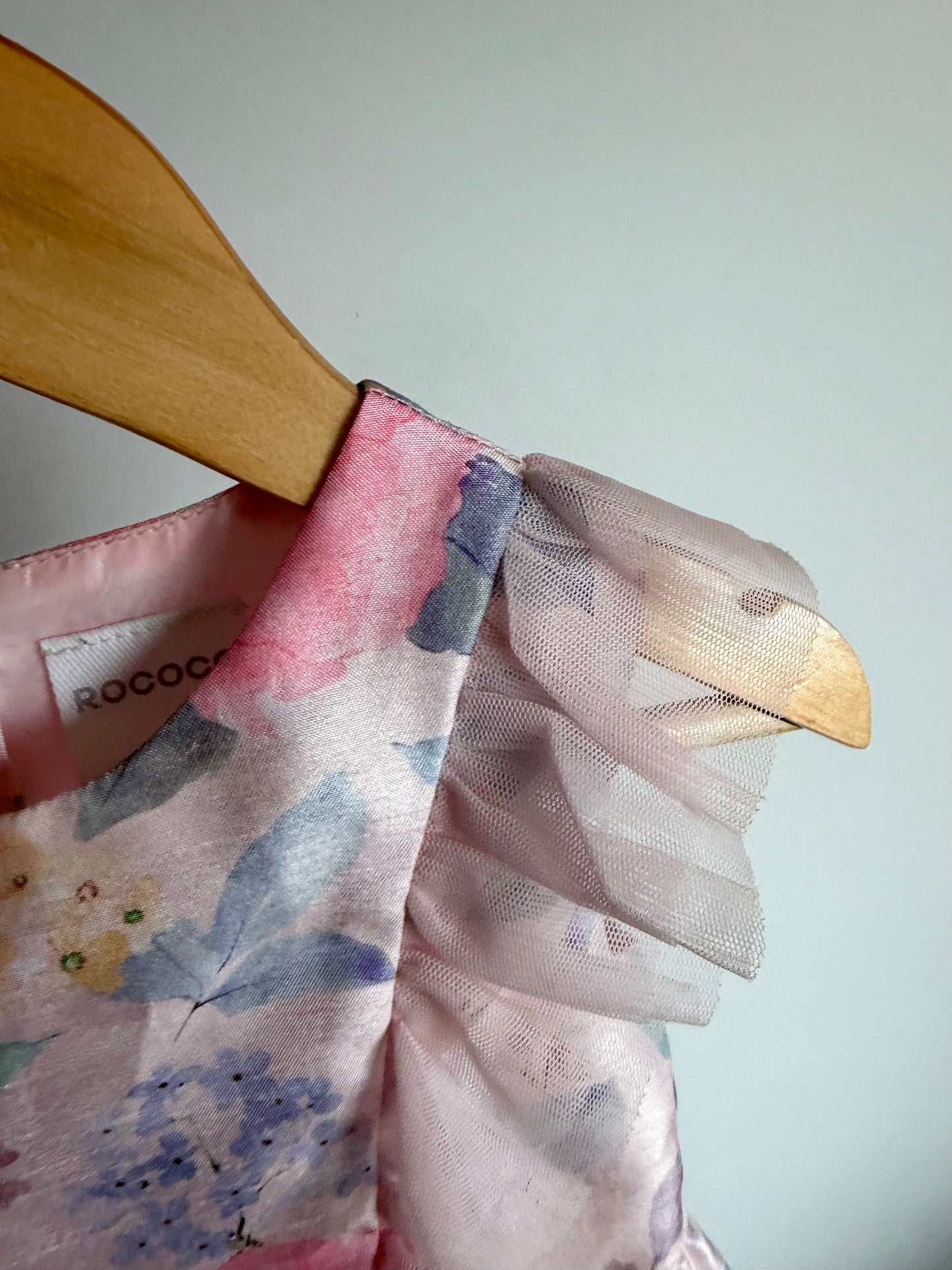 Floral Pink Tulle Formal Dress / 2-3T