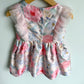 Floral Pink Tulle Formal Dress / 2-3T