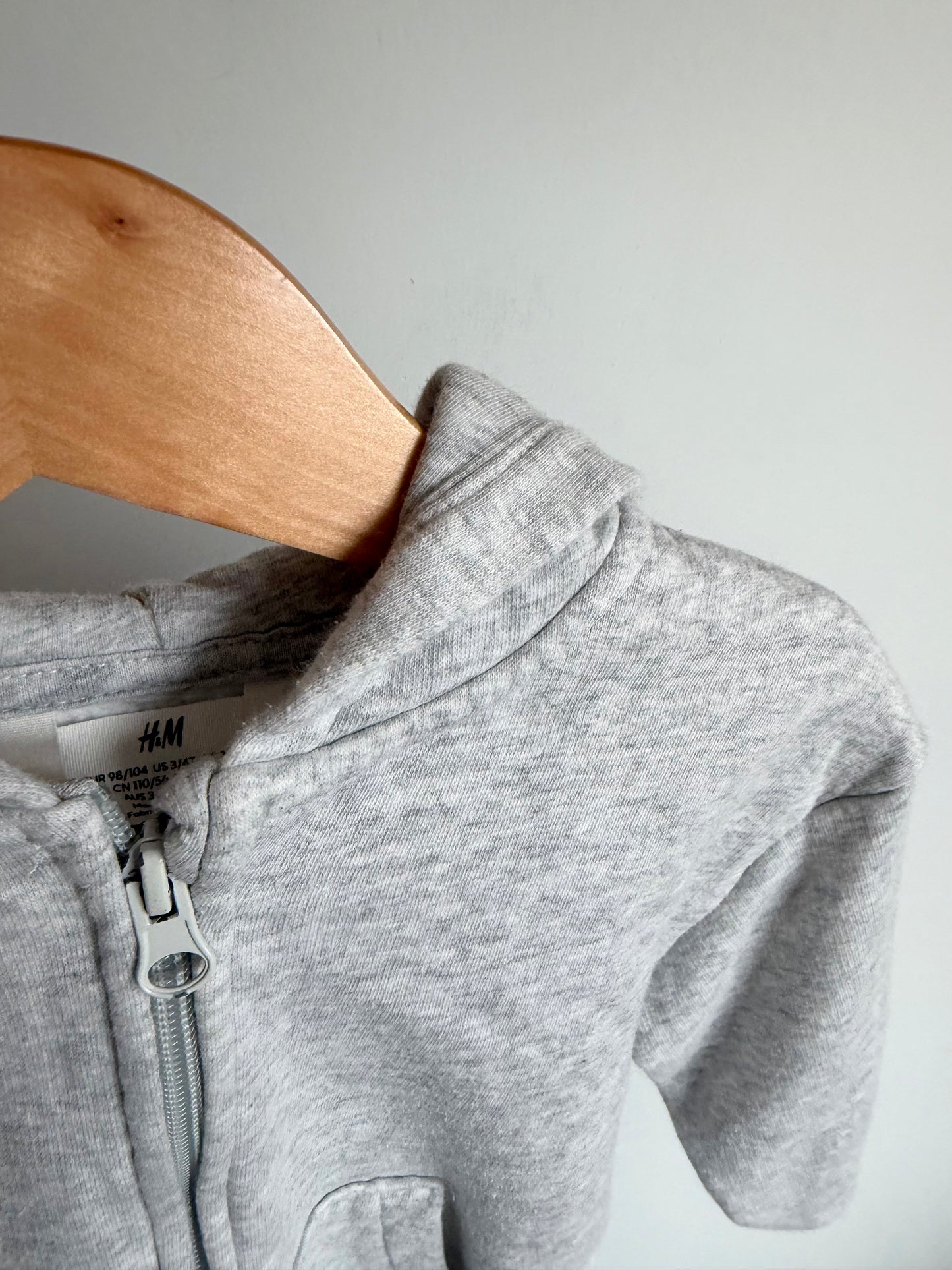 H&M Grey Zipper Hoodie / 2-4T