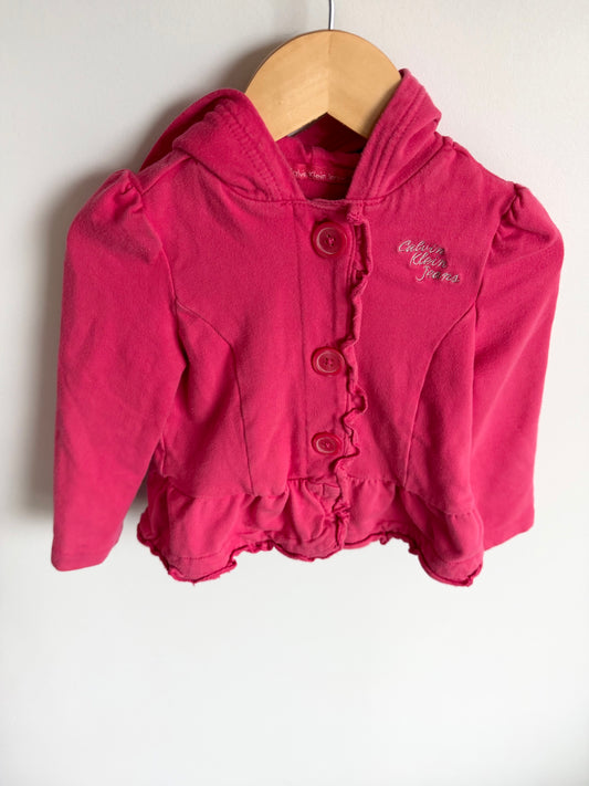 Bright Pink Ruffle Sweater / 3T