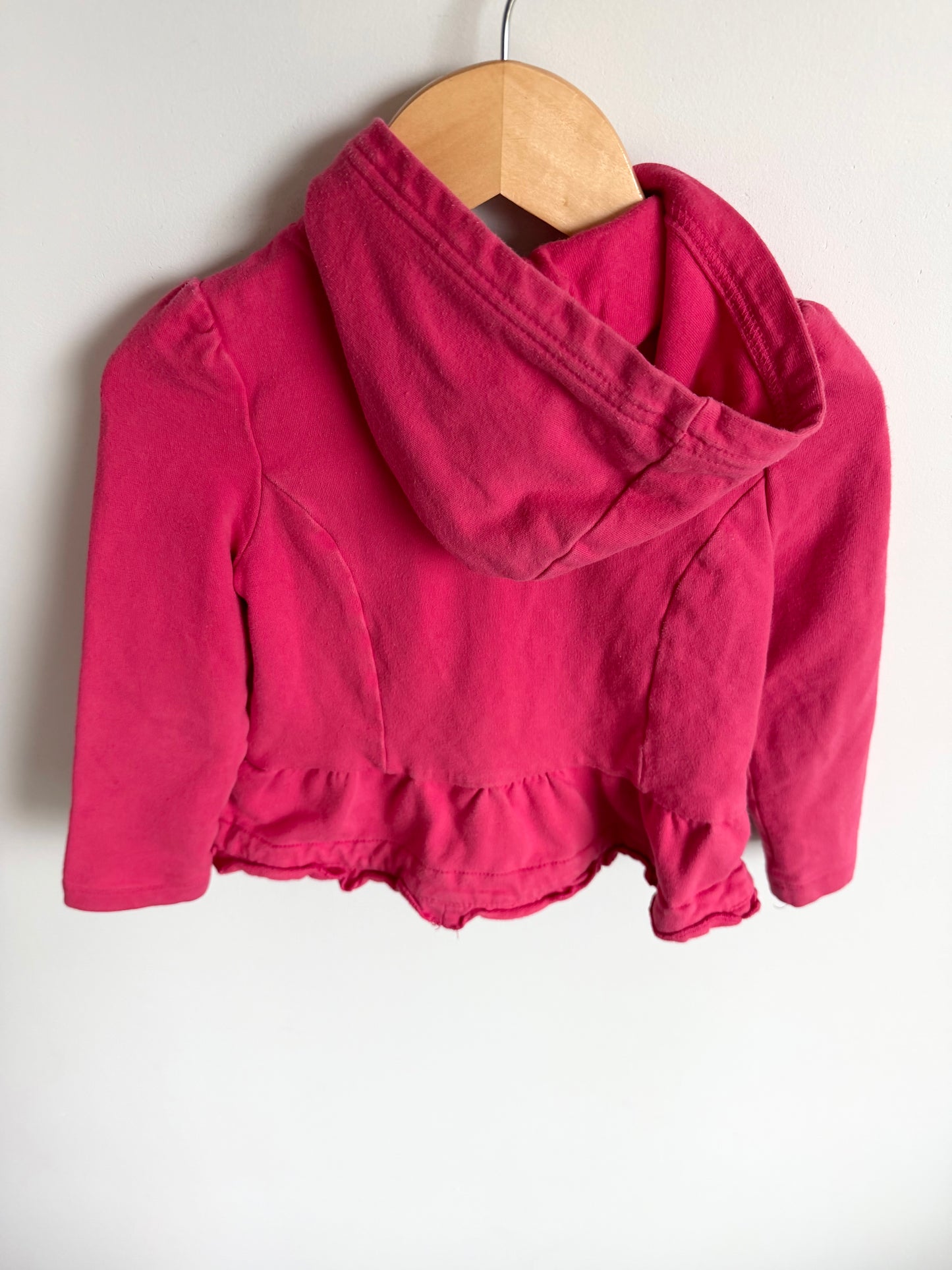 Bright Pink Ruffle Sweater / 3T
