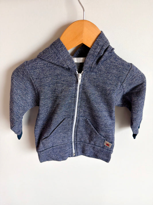 Made in Canada Blue Cotton Hoodie / 6-9m