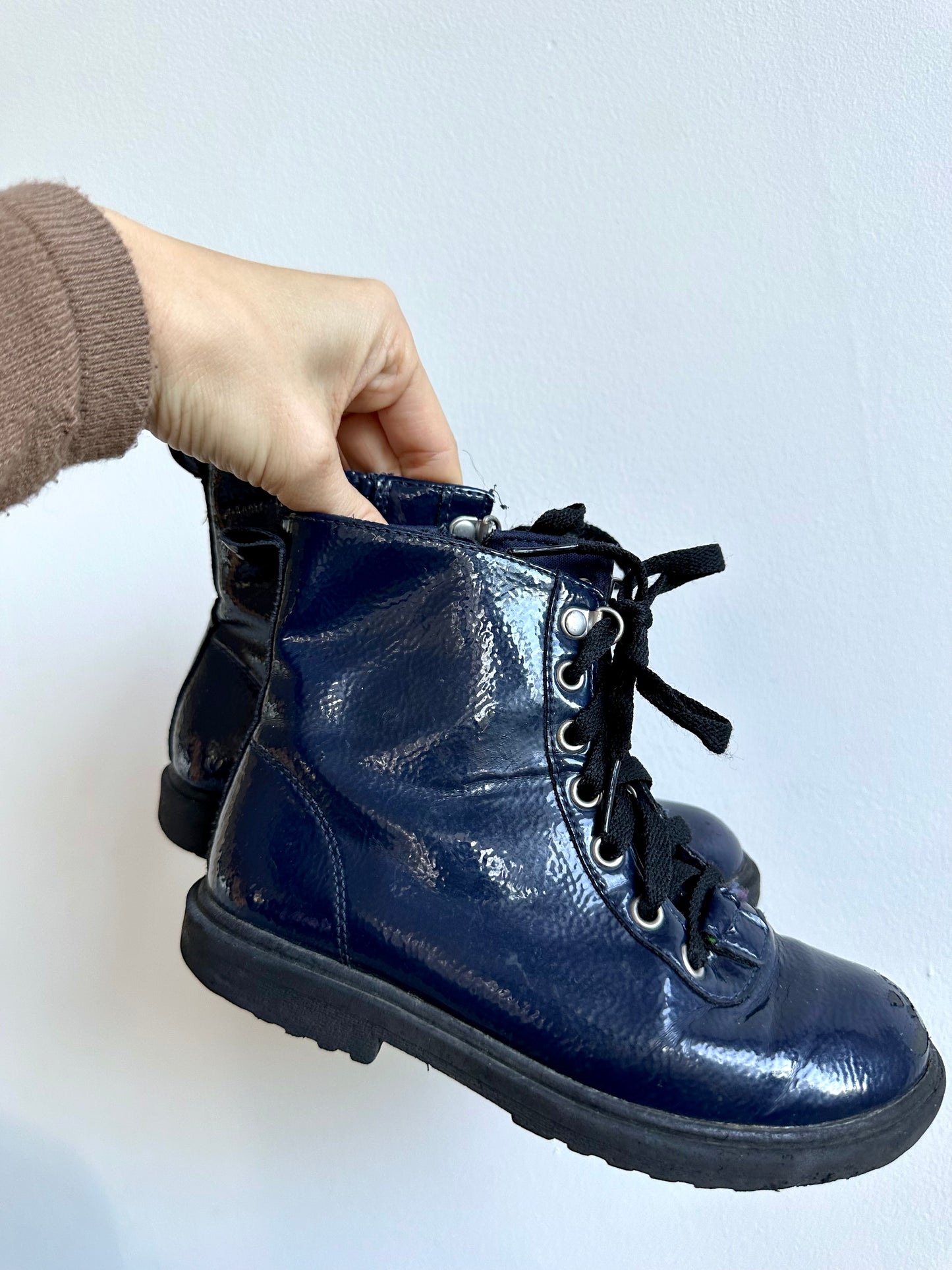 Blue Zippered Boots / Size 12 Little Kid (No Shipping)