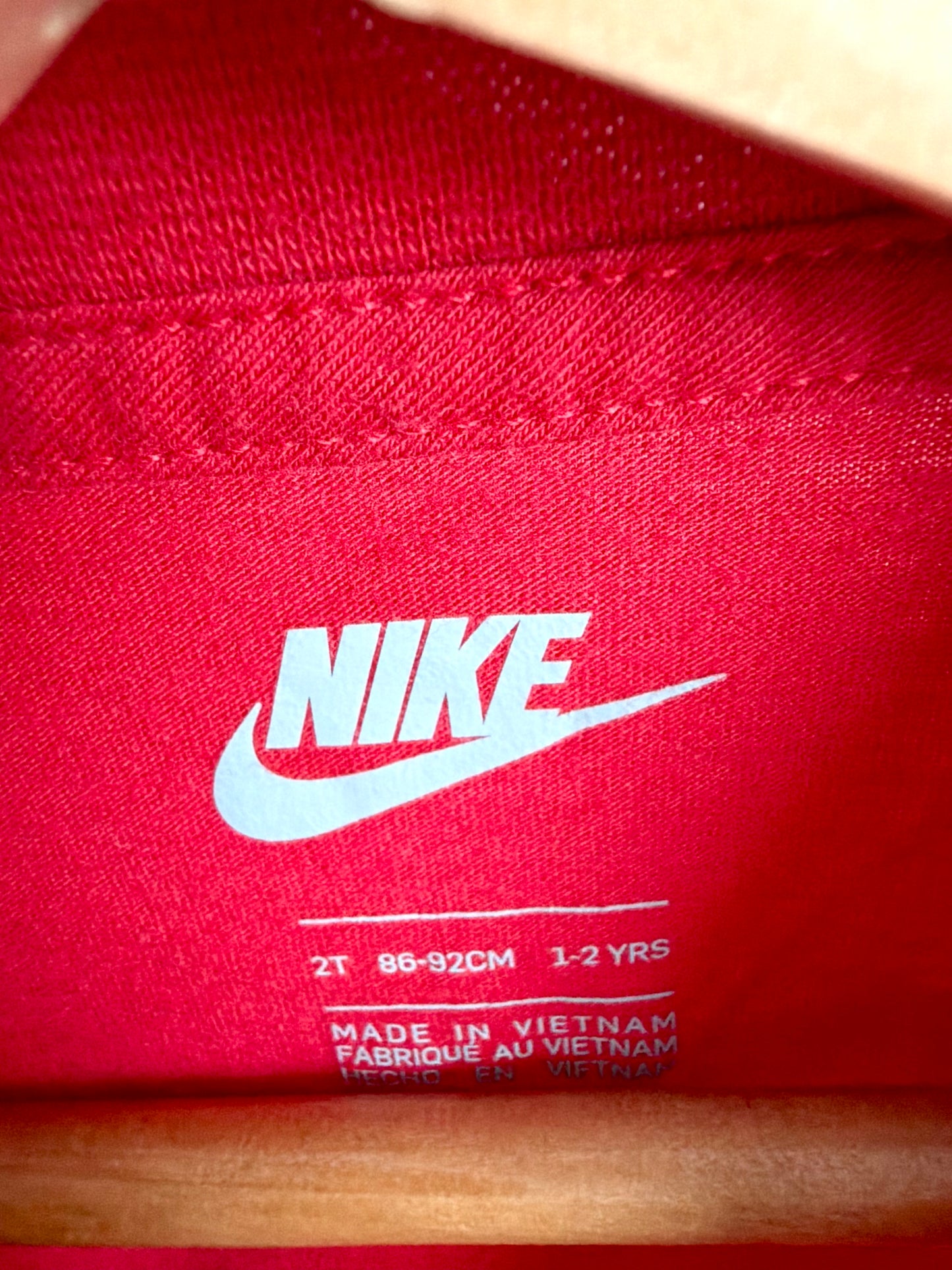 Nike Red Swoosh T-Shirt / 24m