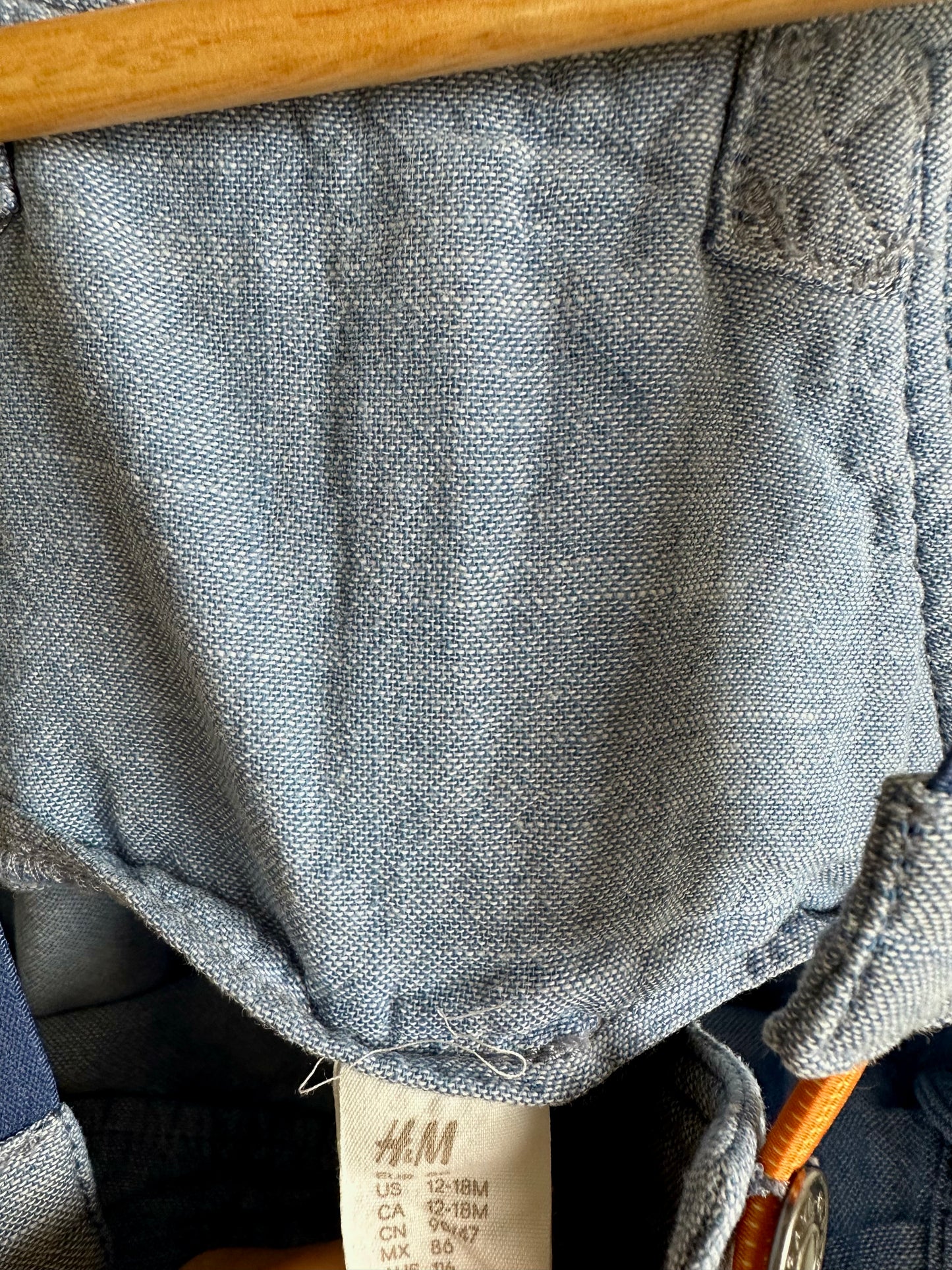 H&M Chambray Overalls / 12-18m