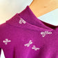 Purple Waffle Knit Butterfly Hoodie / 12m
