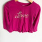 Love Flower Text Top / 4T