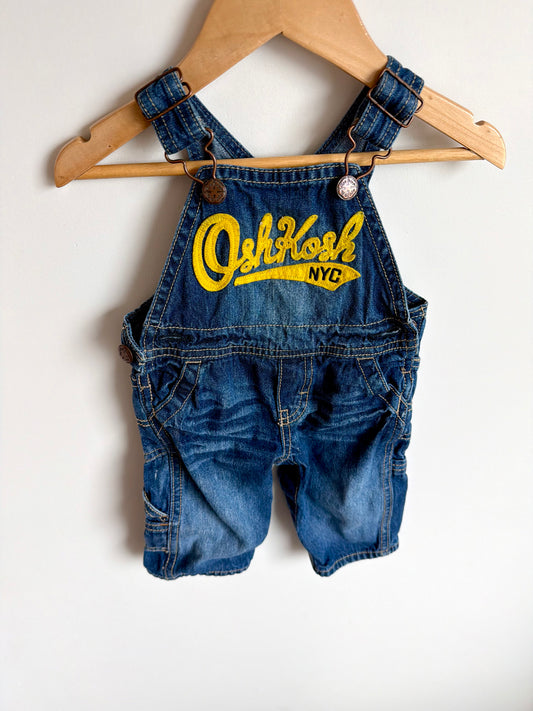 OshKosh Yellow Text Overalls / 6m