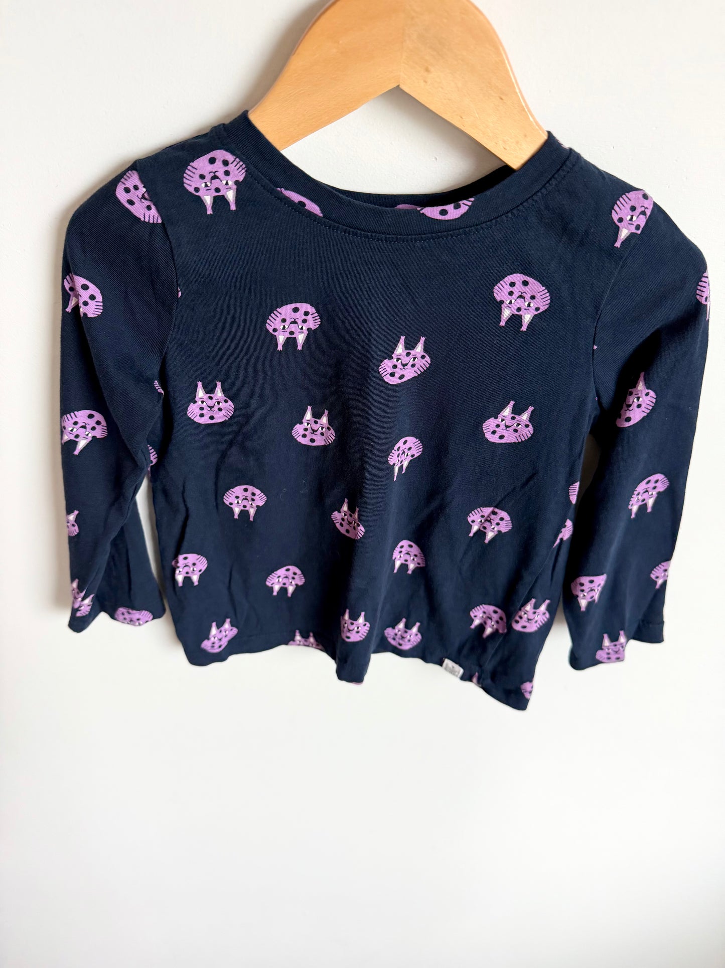 Purple Cat Long Sleeve Top / 3T