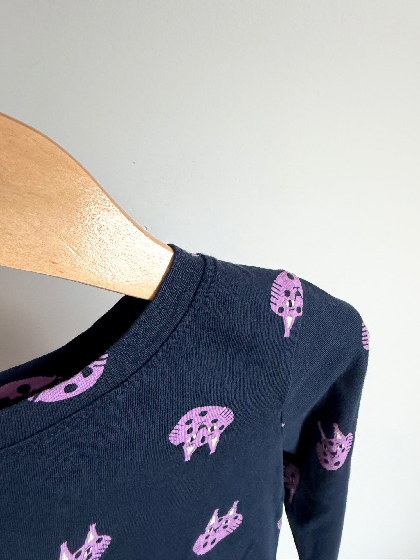 Purple Cat Long Sleeve Top / 3T