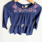 Indigo Floral Neckline Tunic Top / 3T