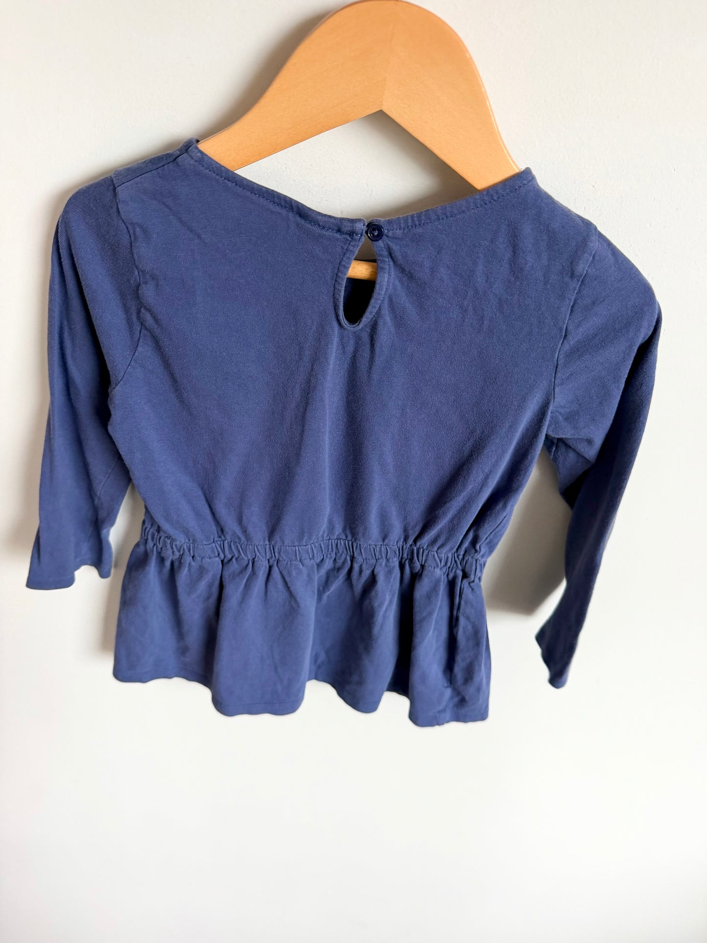 Indigo Floral Neckline Tunic Top / 3T