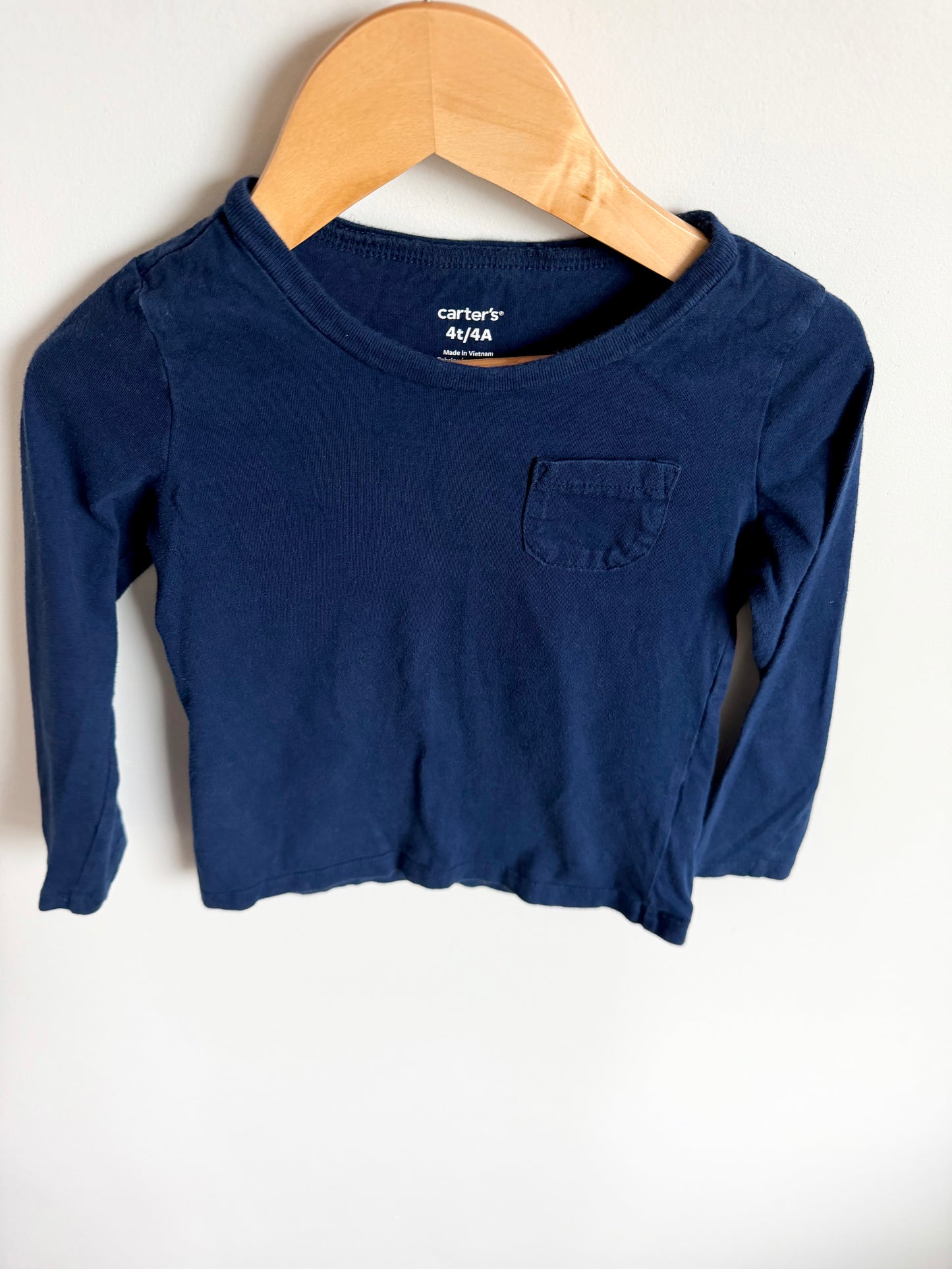 Blue Pocket Long Sleeve Top / 3T