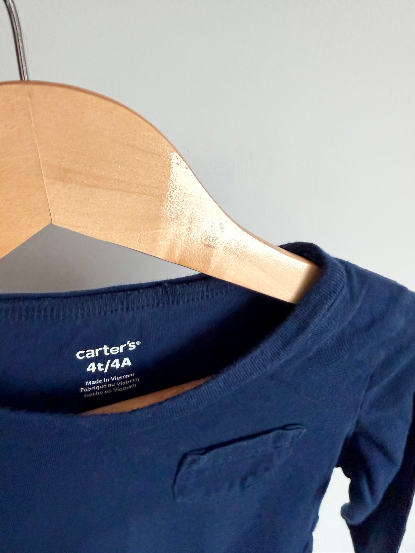 Blue Pocket Long Sleeve Top / 3T