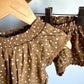 Brown Polka Dot Top + Shorts Set / 3-6m