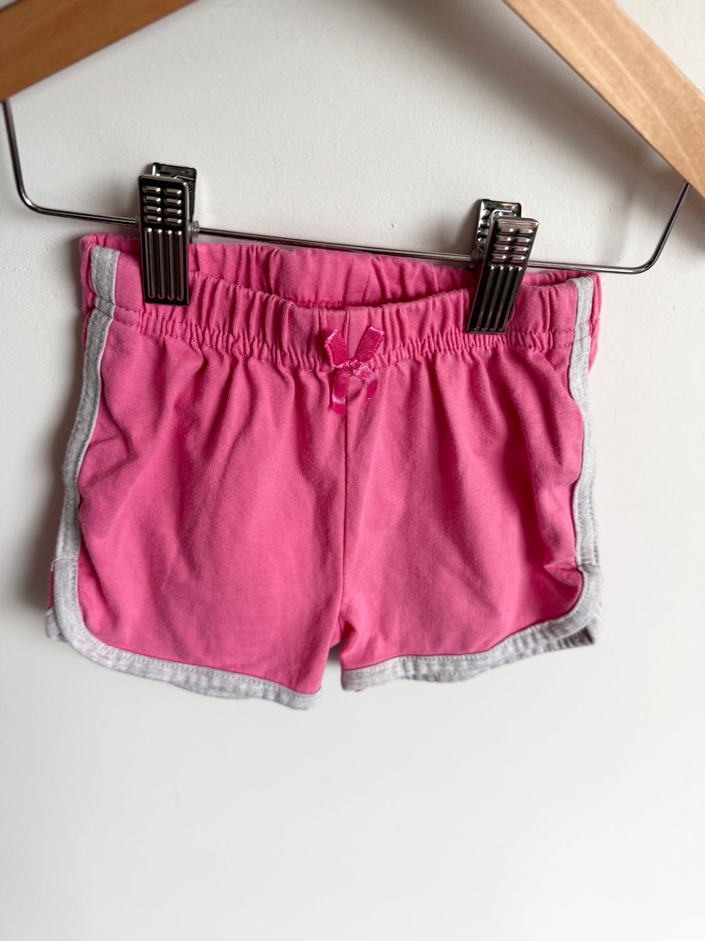 Pink with Grey Stripe Shorts / 18m